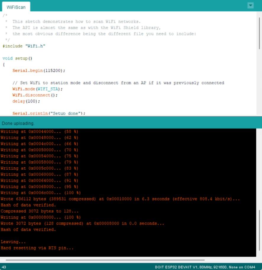 Arduino Ide done uploading