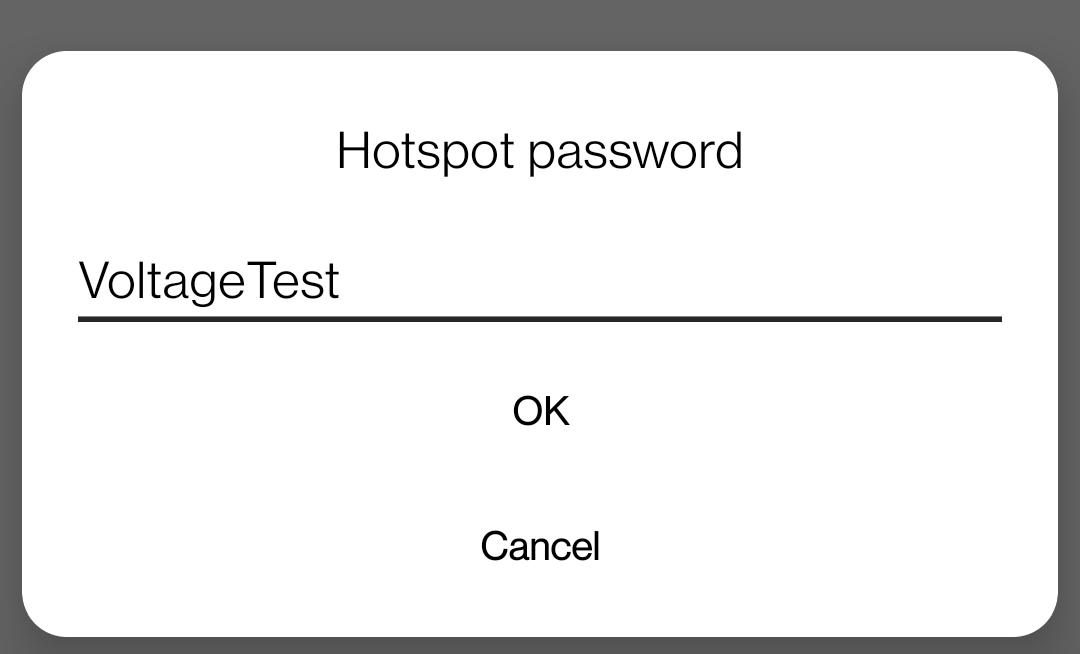 Setting mobile hotspot password